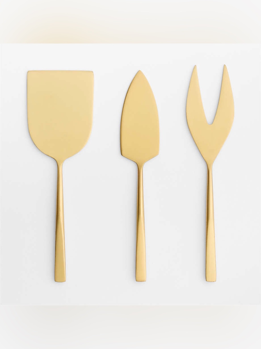 Crate&Barrel Gold Cheese 3-Piece Serving Set